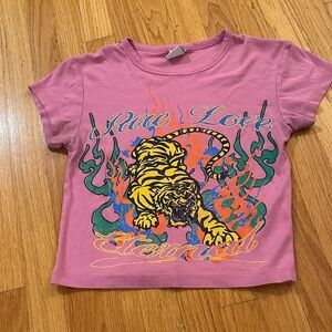Urban Outfitters Medium Pink Graphic Crop Top